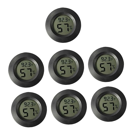 Totority 21pcs Mini Digital Hygrometer and Thermometer for Reptile Tanks Indoor Humidity Monitor Accurate Temperature Gauge for Greenhouses Terrariums and Poultry Environments