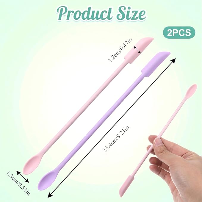 EupHHonycs 2Pcs Crested Gecko Food Mixing Spoon Long Handle Reptile Fruit Mixing Stirring Food Feeding Spoon Feeding Tool Fit Crested Gecko Gargoyle Bearded Dragon
