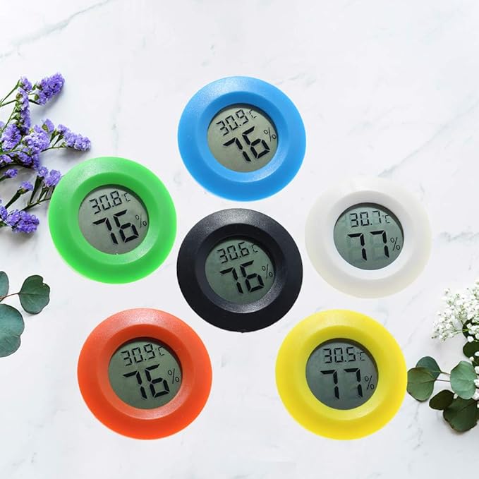 POPETPOP Box Temperature and Humidity Meter Portable Thermometer Wall Mounted Thermometer Bedroom Thermometer Office Thermometer Digital Thermometer Hygrometer Outdoor Humidity Gauge Indoor