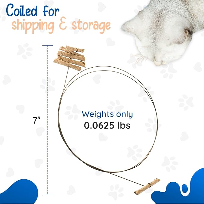 Cat Dancer Interactive Cat Toy - Fun and Fitness for Your Furry Friend - Engaging Paper Roll Attached with 30 Inches Flexible Spring Steel Wire for Playful Cats ?€? 2 Pack - Image 3