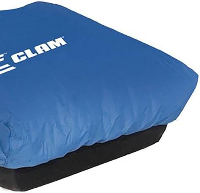 CLAM Ice Fishing Shelter Travel Cover – Heavy-Duty Polyester Cover for Voyager, Adventure, Tundra, Thermal XL, Large Nordic Sled – Weather-Resistant with Straps & Pockets – Blue
