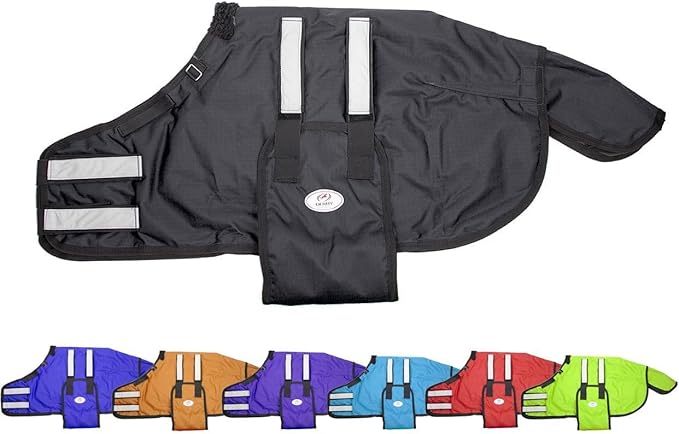 Derby Originals Mini Horse & Foal Winter Turnout Blanket - Reflective, No-Hardware Design, 600D Waterproof Outer, 150g Insulation, 170T Lining, Adjustable Fit, 1-Year Warranty