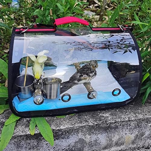 Birdcages Outdoor Bird Transport Cage Bird Travel Carrier Breathable Space Parrot Go Out Backpack Multi-Functional Bird Carrier Pet Supply,1