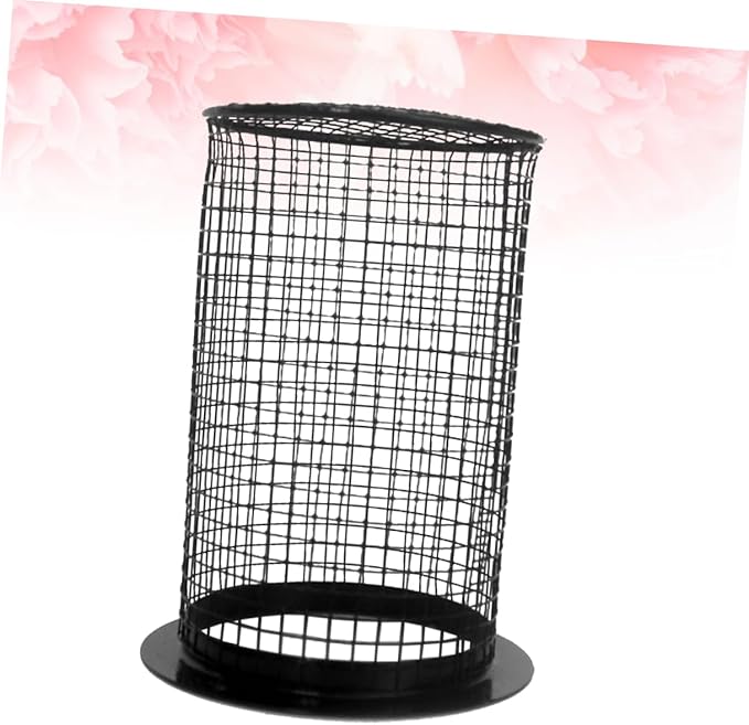Amosfun Round -Scald Lamp Cover for Reptile Heating Light Black Reptile Lampshade Protects Against Burns Easy to Install Suitable for Terrariums
