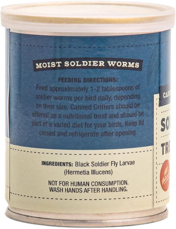 Fluker's Culinary Coop Canned Soldier Worms Chicken Treat, All Natural and Packed with Protein, 2.75 oz