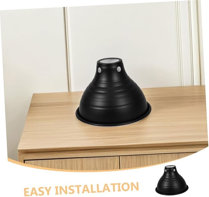 3Pcs Reptile Heat Lamp Shade Durable Iron Reflective Cover for Enhanced Illumination Easy Install Compatible with Various Terrariums and Reptile Cages