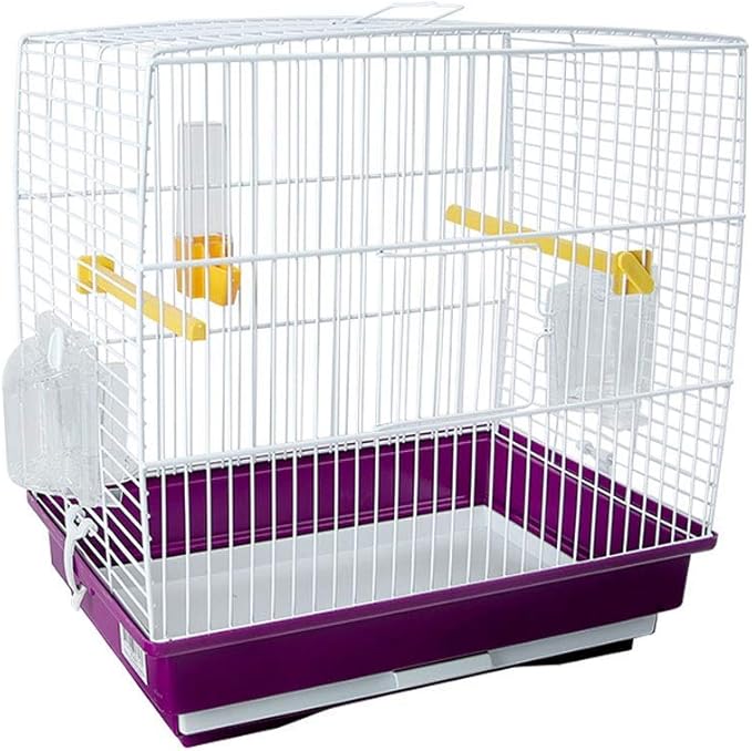 White Metal Bird Cages Hanging Stainless Steel Bird Carrier Thrush Pigeon Villa Travel Pet Cage, Black,Black，Brown