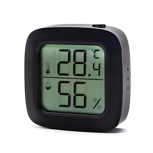 Digital Reptile Thermometer Hygrometer Precise Temp & Humidity Gauge for Terrariums/Tanks Compact LCD Display for Reptiles/Amphibians Habitat Monitoring