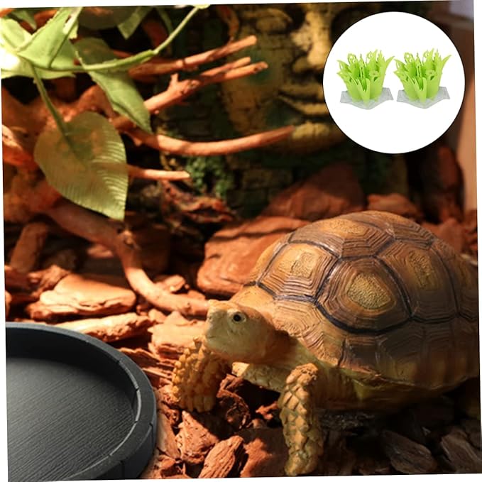 FOMIYES 4pcs Reptile Box Humidifier Natural Gasification Simulation Plants for Humidity Control Terrariums and Reptile Enclosures