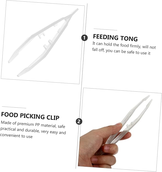 BESPORTBLE 2pcs Lizard Feeding Tweezers Reptile Feeding Tool for Lizards Turtles Frogs Lightweight and Easy to Grip Night Glow Tweezers for Pet Care