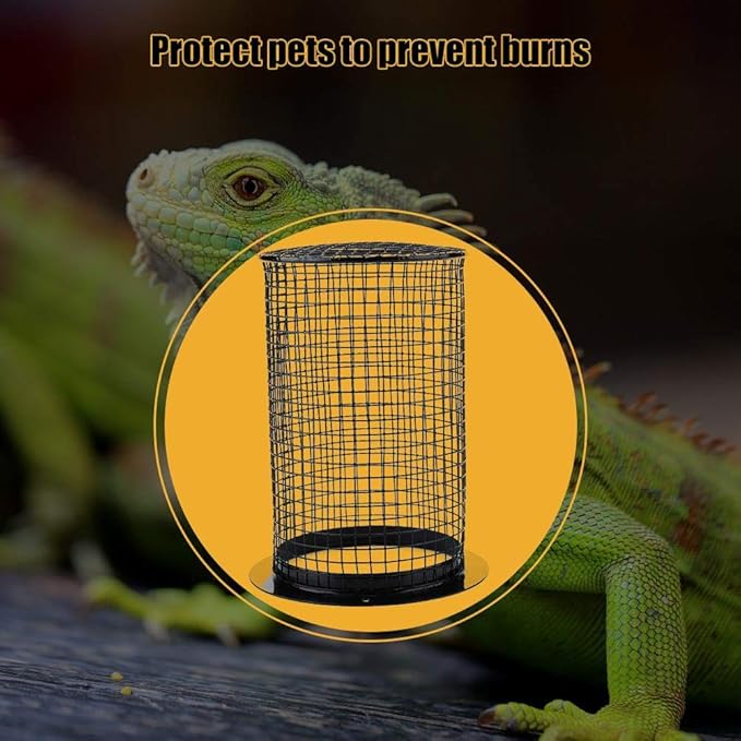 Amphibians Anti Scald Protector Lamp Covers for Heating Light Reptile Heater Guard Heating Bulb Lamp Enclosure Cage Metal Protector