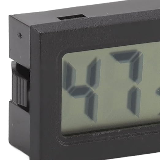 Alomejor Electronic Humidity Thermometer High Accuracy for Cigar Box Cabinet Use LCD Display for Incubators, Reptile Tanks Plastic, 1.9 X 0.6in