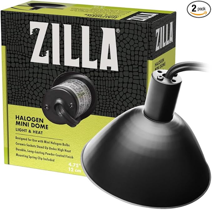 ZillaReptile Light & Heat Halogen Mini Dome for Reptile Terrariums One Size