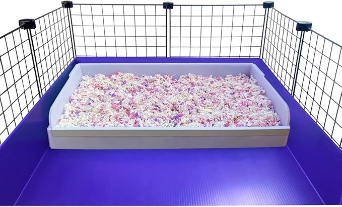 Guinea Pig Litter Box for All C&C and Midwest Cages,Guinea Pig Kitchen Area Keep The Pig Cage Clean and Tidy