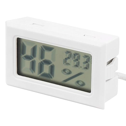 Mini Hygrometrometer Temperature for Home Reptiles Used (White)