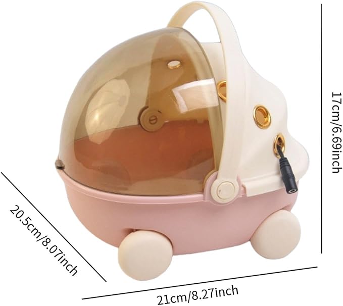 Heated Bird Carrier Bag Winter Warm Bird Nest Sturdy Small Animal Carry Cage for Finch Parrots Hiking Traveling- Pink