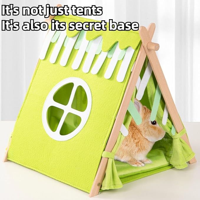 Rabbit Hideout, Small Animal Houses and Habitats, Guinea Pig Tent Tunnel Cages for Guinea Pigs, Hamster, Rats, Bunny and Other Small Animals, Rabbit Cages Accessories