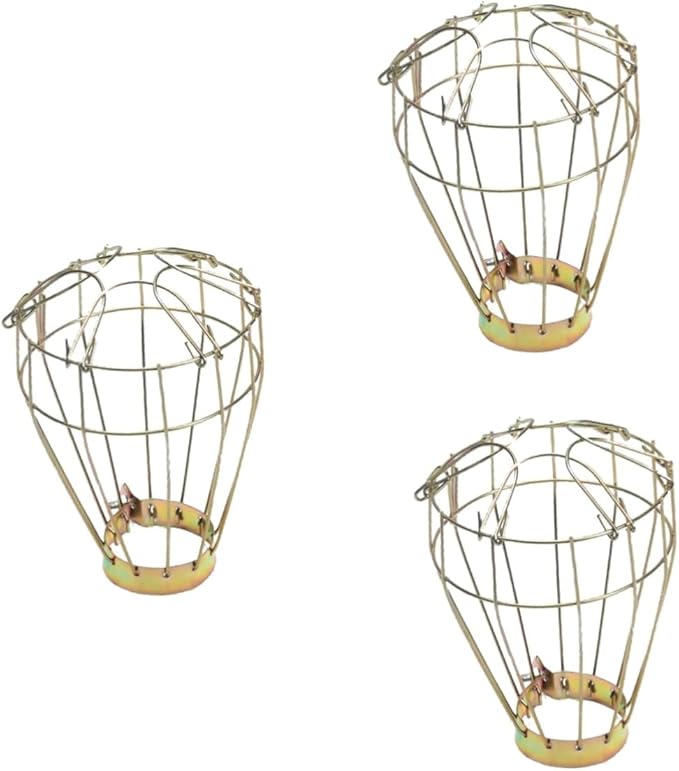 Levemolo 3pcs Heater for Tortoise Habitat Lizard Tank Accessories Reptile Lampshade Cover Easy Install Lampshade Heat Lamp Bulb Safety Mesh