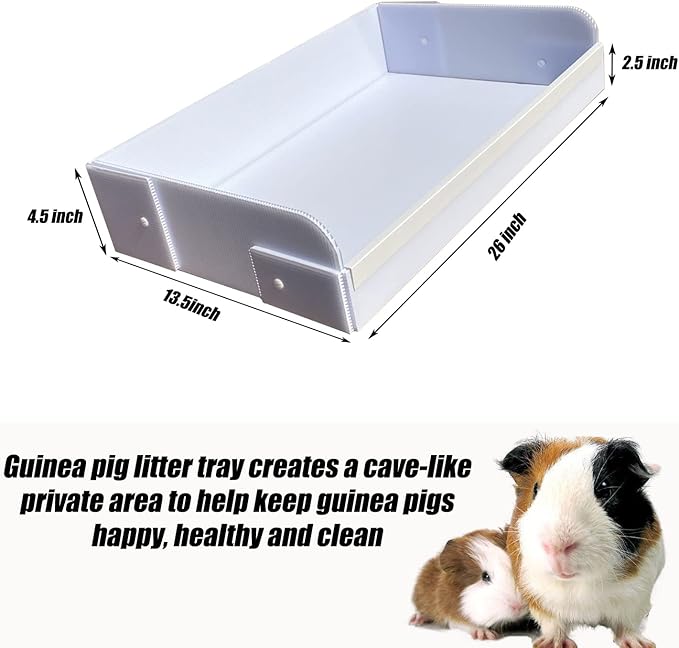 Guinea Pig Litter Box for All C&C and Midwest Cages,Guinea Pig Kitchen Area Keep The Pig Cage Clean and Tidy