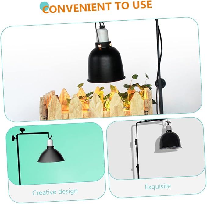 BESPORTBLE Adjustable Plant Lamp Stand for Reptile Tanks Durable Metal Light Rack for Heating Lamps for Bearded Dragons Turtles and Other Reptile Pets Easy to Install