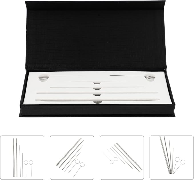 Mipcase 1 Set Detector Reptiles Tester Reptiles Probes Set Snake Hook Reptile Supplies Amphipod Reptisoil Metal Gender Probe Gender Probe for Python Portable Reptiles Probe Stainless Steel