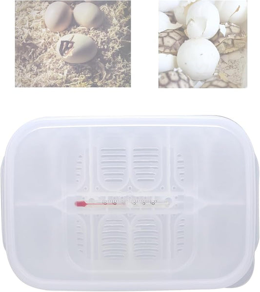 Reptile Breeding Box,16.5x11x5.2cm Reptile Hatchery Box Reptile Incubation Box with Transparent Cover and Temperature Measuring for Hatching Reptiles Lizards, Snakes