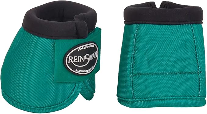Reinsman Apex Bell Horse Boots - 2-Pack | Shock-Absorbing Stain-Resistant Durable Front Hoof Protection Wraps | No-Turn Design, Hook-and-Loop Closure