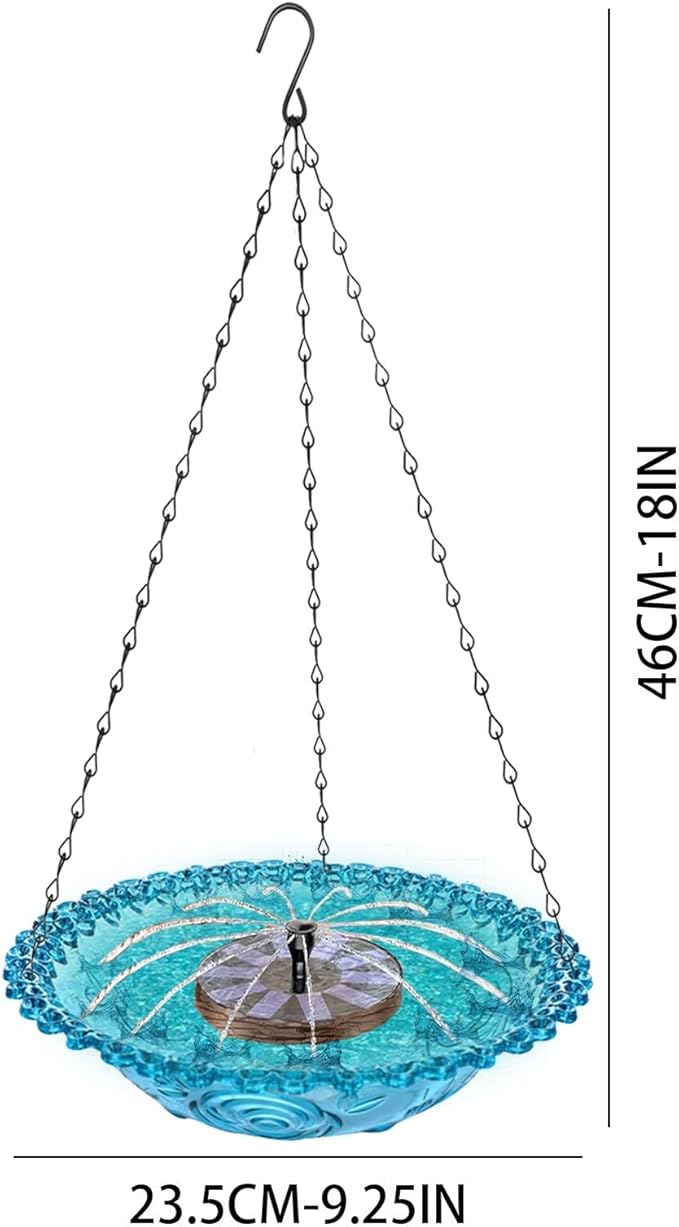 Large Capacity Outdoor Hanging Bird Feeder Water Fountain Attracts Wildlife ABS Construction Garden Decors Large Capacity Bird Feeding Bath Fountain