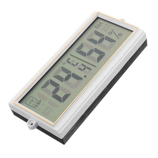 POPETPOP Digital Hygrometer Thermometer for Reptiles Accurate Temperature and Humidity Monitor with LCD Display Easy Setup for Home and Pet Environments