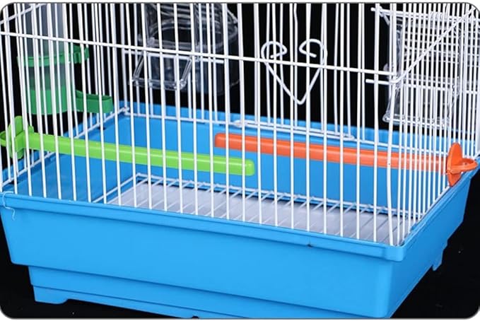 Bird Cage Metal Iron Bird Cage Portable Bird Carriers Small Ornamental House Birdcages for Small to Medium Birds Bird Nests Novel Design，Yellow