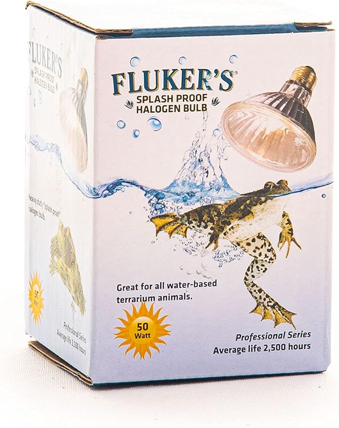 Fluker's Heavy, Duty Splash Proof Halogen Bulb for All Water Based Terrarium Animals, 50 Watt