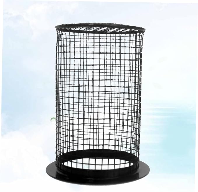 Round Reptile -Scald Lamp Cover Black Pet Lampshade for Terrariums Heat for Reptiles and Amphibians Easy Suspension Screws