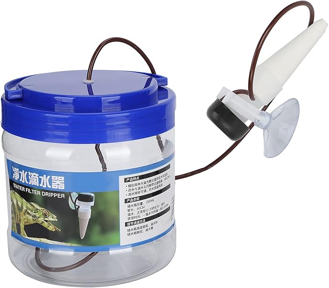 Reptile Water Dripper, Crickets Live Feeder, Drip Irrigation Tool for Reptiles with Adjustable Flow, Ideal for Small Pets & Terrariums