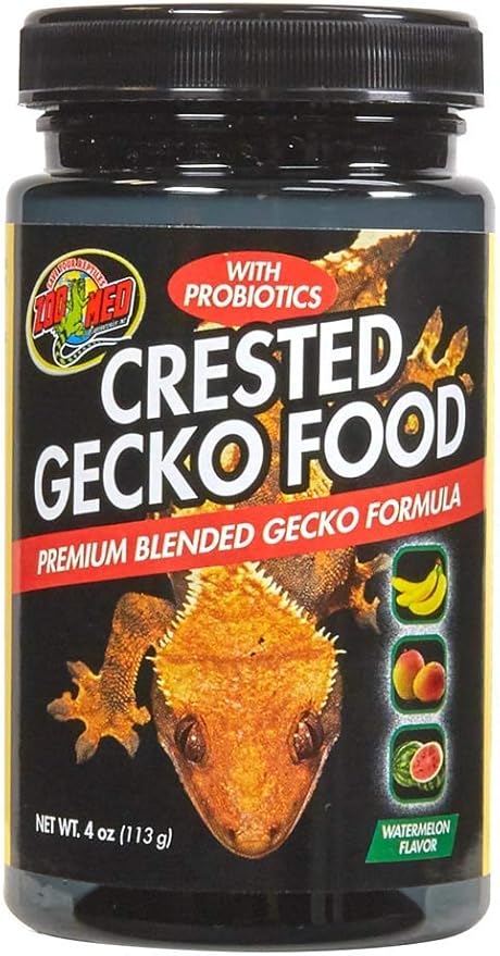 Zoo Med Crested Gecko Food 4-Ounce Jar, Watermelon and Tropical Fruit Flavors