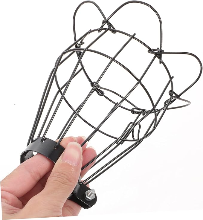 BESPORTBLE 2pcs Reptile Scald Lamp Protective Cover Easy Install Hot Mesh Shade for Heating Lamps Ceramic Bulbs Spotlights for Safe Reptile Care