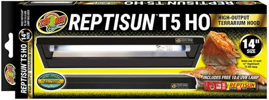Zoo Med ReptiSun T5 HO Terrarium Hood with 10.0 Bulb 14" L