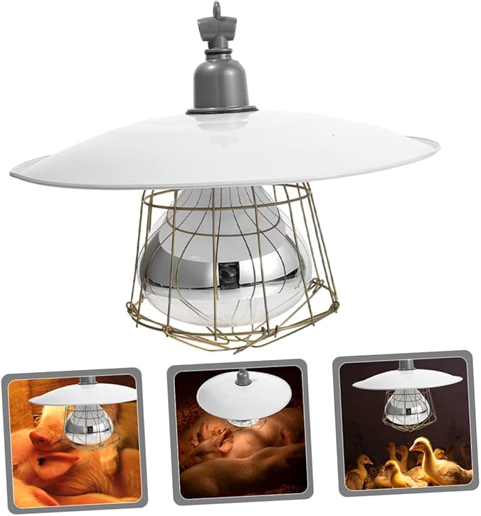KESYOO Livestock Heat Lamp for Pigs and Poultry Efficient Heating Uniform Temperature Distribution Warm Lighting for Animals for Brooders and