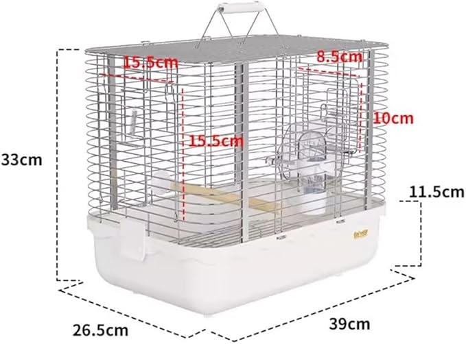 Parrot Stainless Steel Take-Out Cage Horizontal Large Space Portable Bird Transport Parrot Cage(Purple)