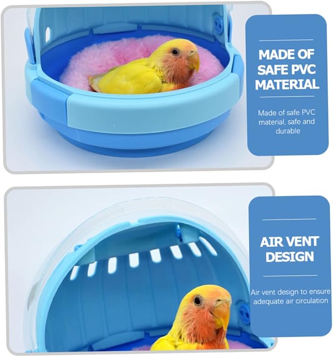 Portable Handheld Bird Travel Cage for Small Parrots Lightweight PET Carrier Perch Suitable for Outdoor Use for Budgerigar and Finch