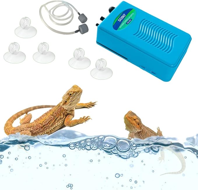 Portable Aerator for Massaging Bearded Dragons, Bearded Dragon Massaging, Aerator for Bearded Dragon Bathtub and Bearded Dragon Pool, Bearded Dragon Tank Accessories, Bearded Dragon Accessories