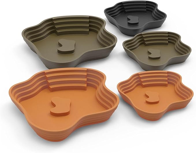 Sloped Animal Water Container Simulated Living Space Platform for Tortoises Amphibians Soaking Tub for Turtles Safe Turtle Drinking Bath Pan Multi Functional Soaking Dish Indoor/Outdoor Turtle Water