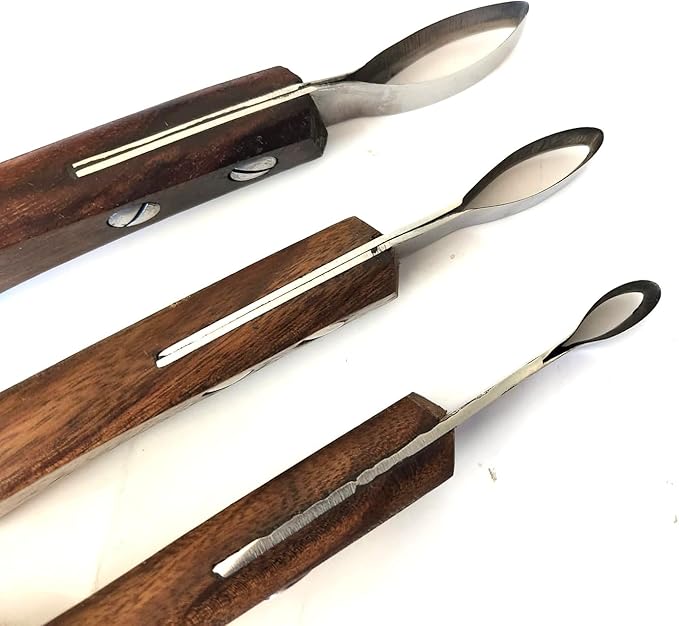 Set of 3 Farrier Loop Knives Hoof Knife Various Sizes Farrier Tool Single (Small, Medium, Large)