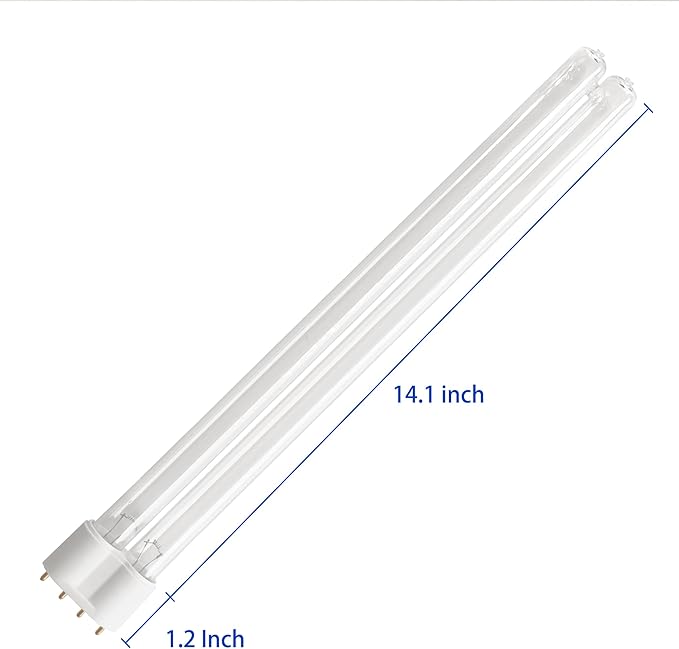 coospider-repta 38 Watts Ozone Free UVC Light Bulb, 254nm Wavelength UV Lamp for Home/School/Office and Other Large Spaces Without Ozone, Replacement Bulb for 38W UV Sanitizer Light