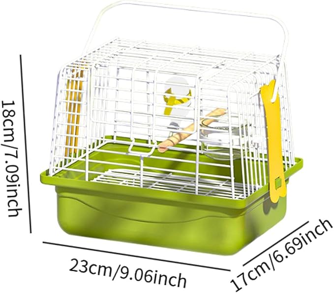 Generic Bird Travel Carrier Cage Cage Carrier Carry Transport Parrot Parakeet Carrier with Stand for Shopping Cockatiel Parakeets, Set of 5