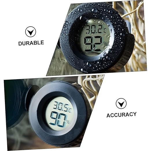 TOYANDONA 1pc Hygrometer Thermometer LCD Display for Reptile Box Accurate Humidity and Measurement Lightweight Design for Bearded Dragons Snakes and Lizards