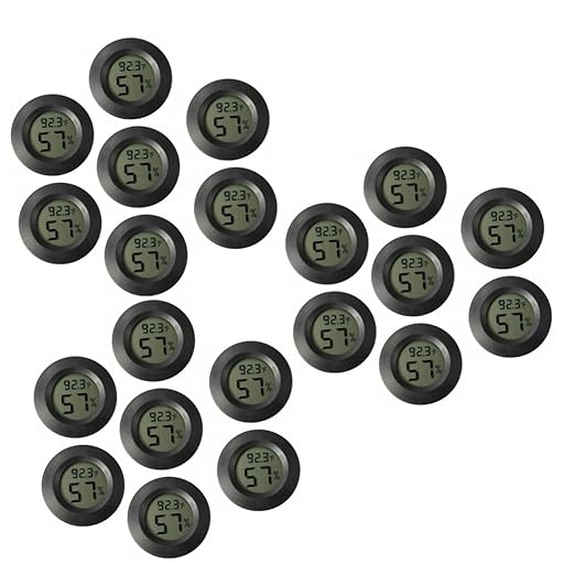 BESPORTBLE 21pcs Reptile Tank Thermometer Digital Thermometer for Reptiles Humidity for Aquariums Mini Humidifier and Humidity Gauge