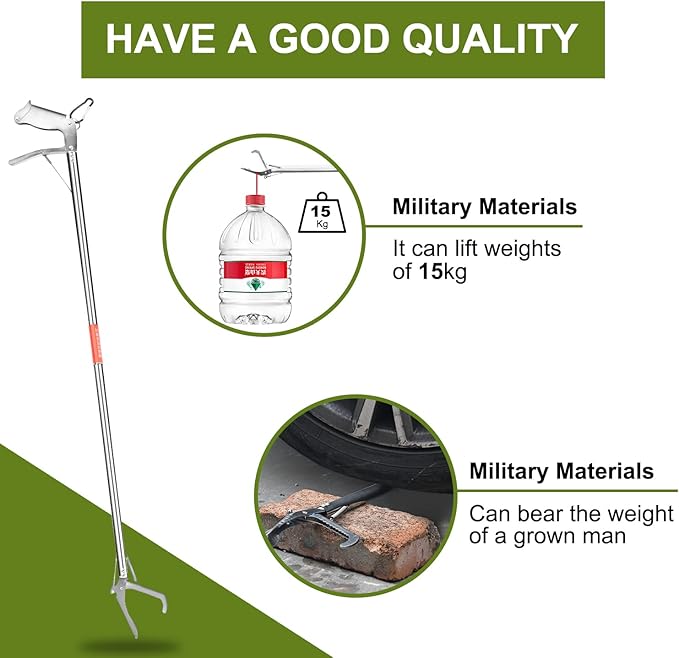 Snake Grabber Professional All Aluminum Alloy Rattle Snake Catcher Tool Wide Jaw Handling Window Opener Pole Tool with Lock Snake Tongs 2pcs 60 Inch