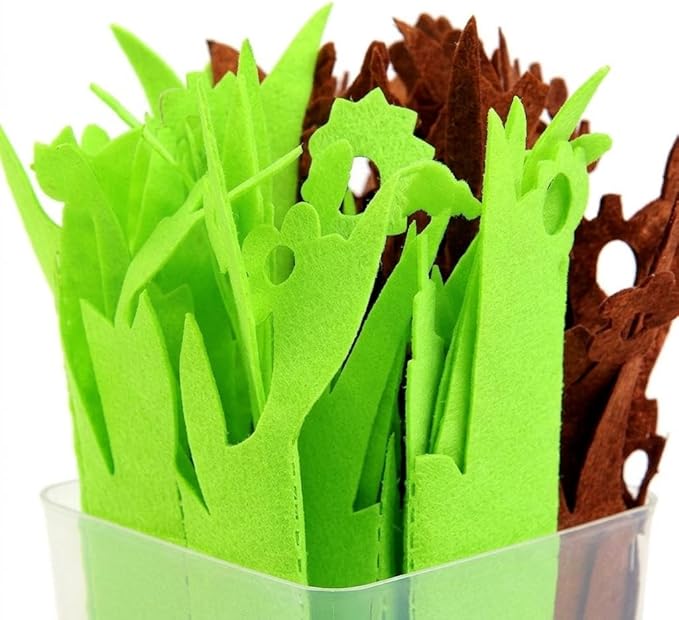Humidifier with Artificial Plants for Reptiles, Humidifier with Water Basin, Humidification System for Frogs, Green Brown
