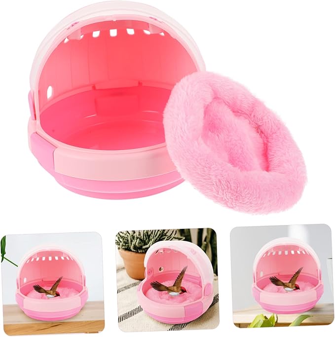BESTonZON 1set Portable Bird Cage Outdoor Parrot Cage Hand-held Warm Nest Pet Accessory Bird Carrier Animal Carrier Travel