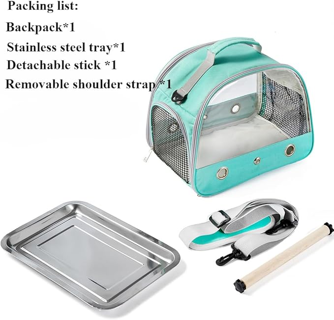 Portable Parrot Bag Bird Backpack with Perch for Birds Cage Side Window Foldable Samll Pet Travel Cage Bird Supplie J5j6 (Printing)